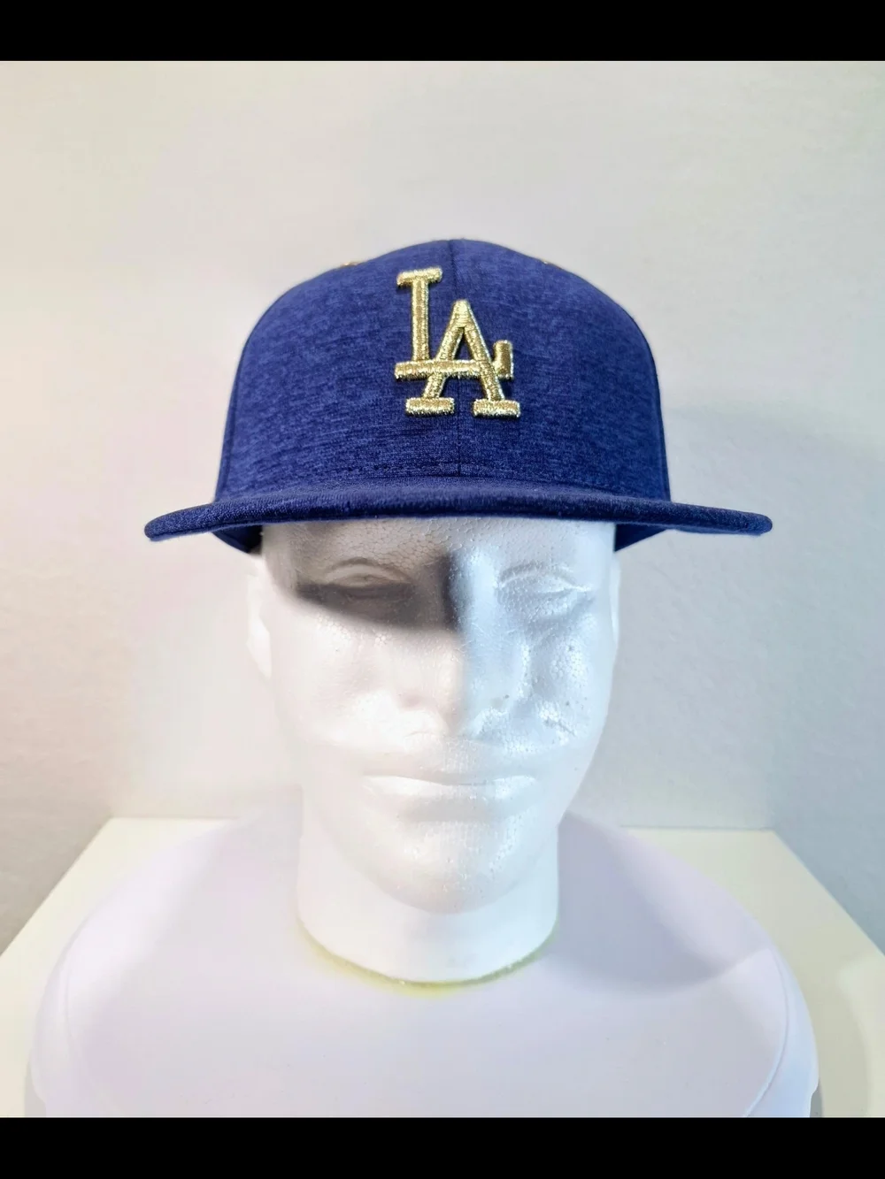 New Era Blue Snapback Hat with Gold LA Logo